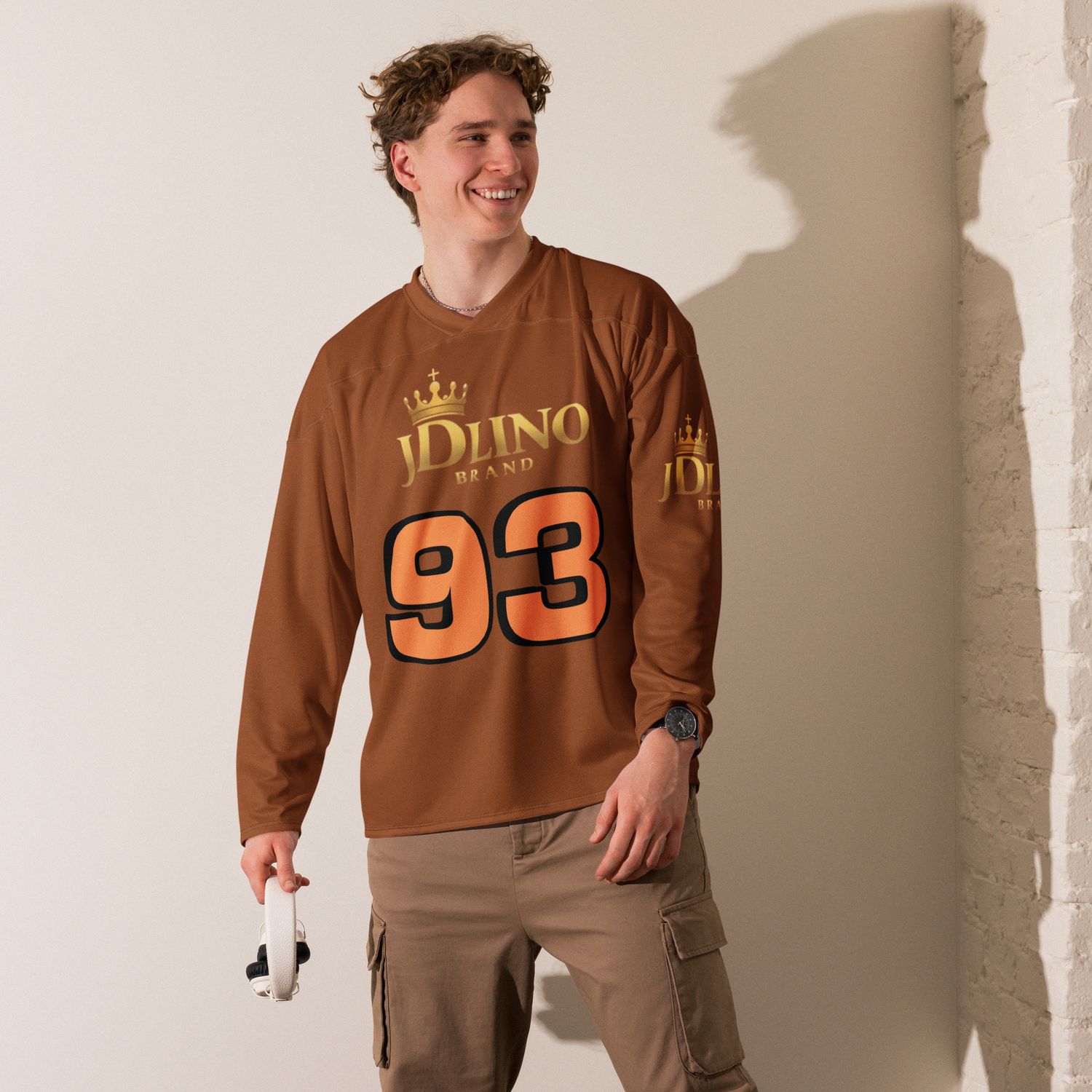 JDLINO BRAND B/G Unisex Recycled hockey fan jersey