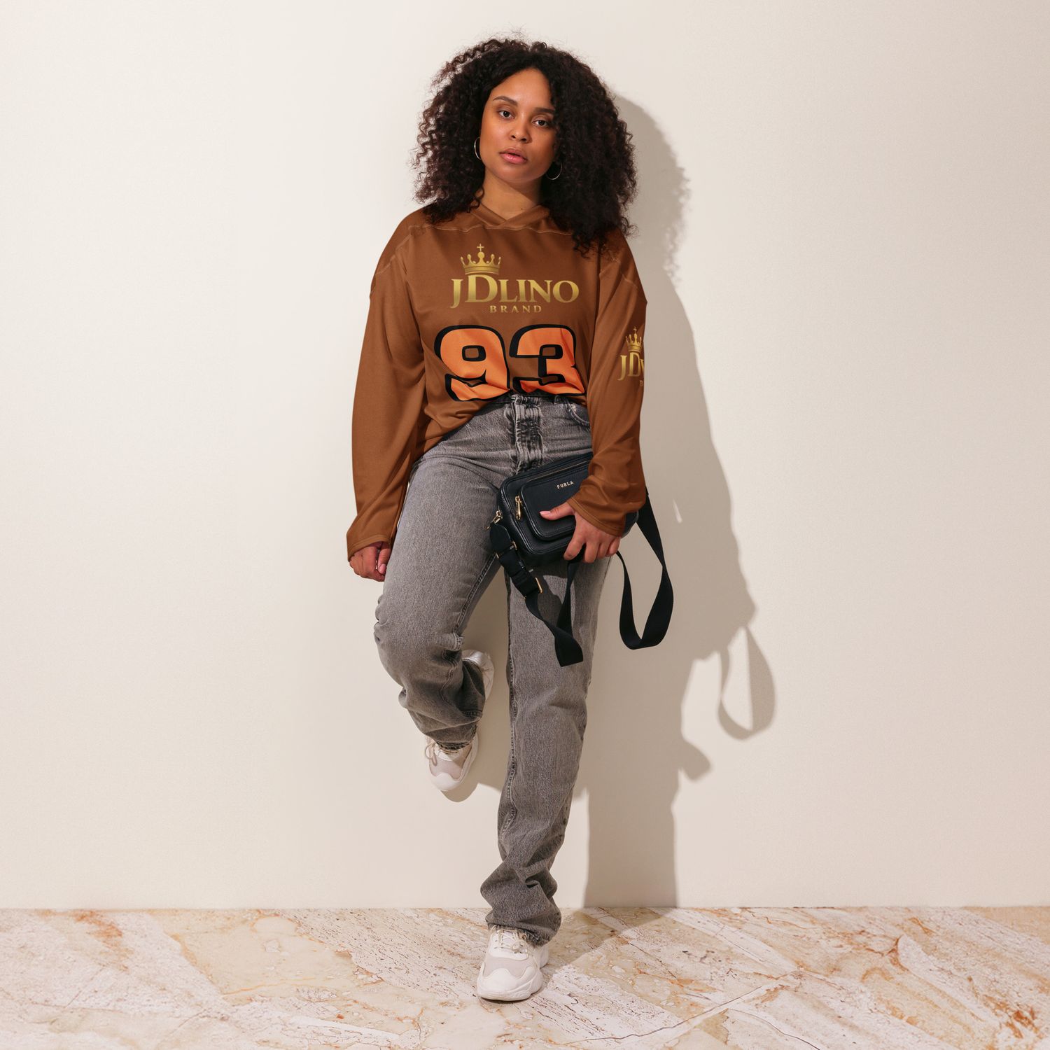 JDLINO BRAND B/G Unisex Recycled hockey fan jersey
