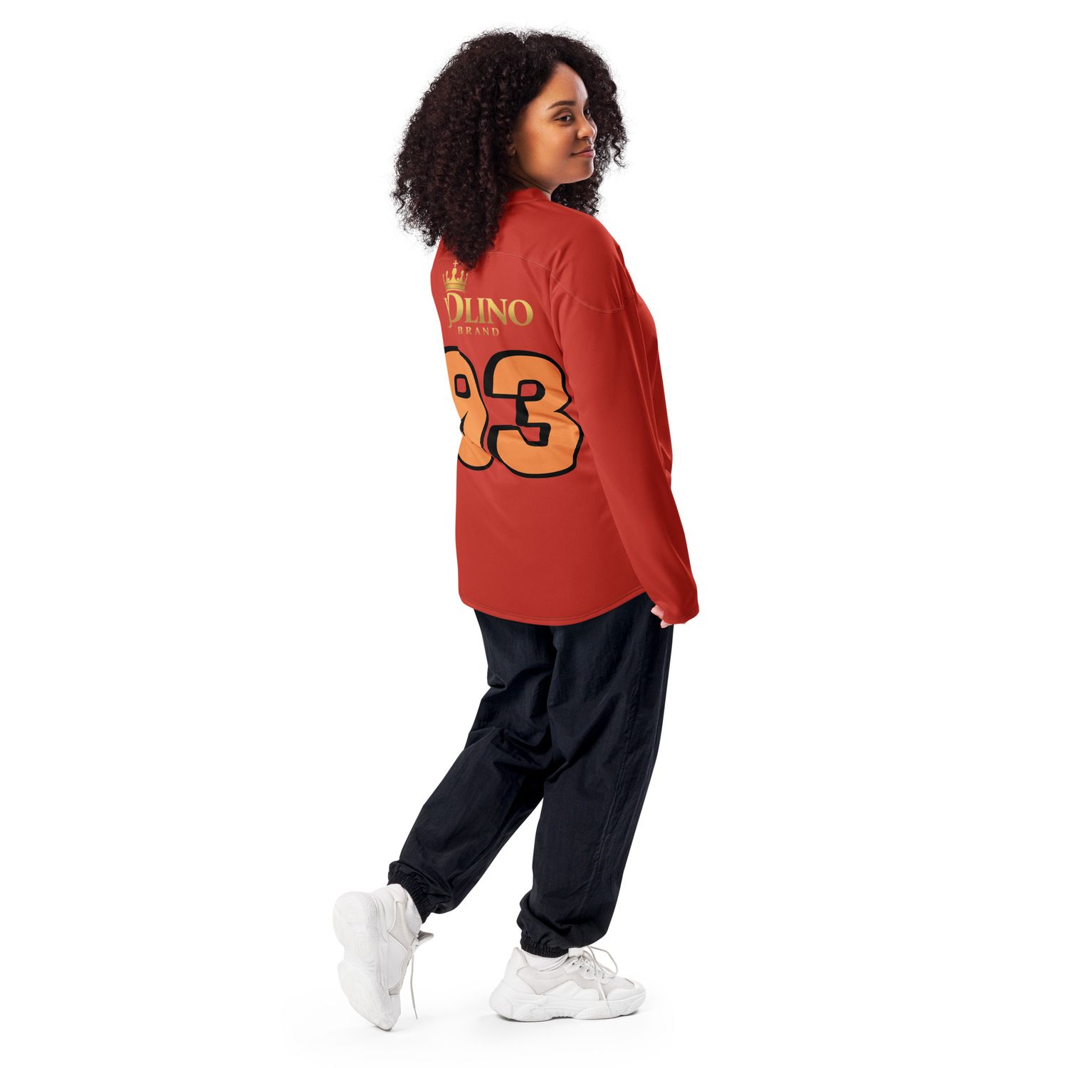 JDLINO BRAND R/G Unisex Recycled hockey fan jersey
