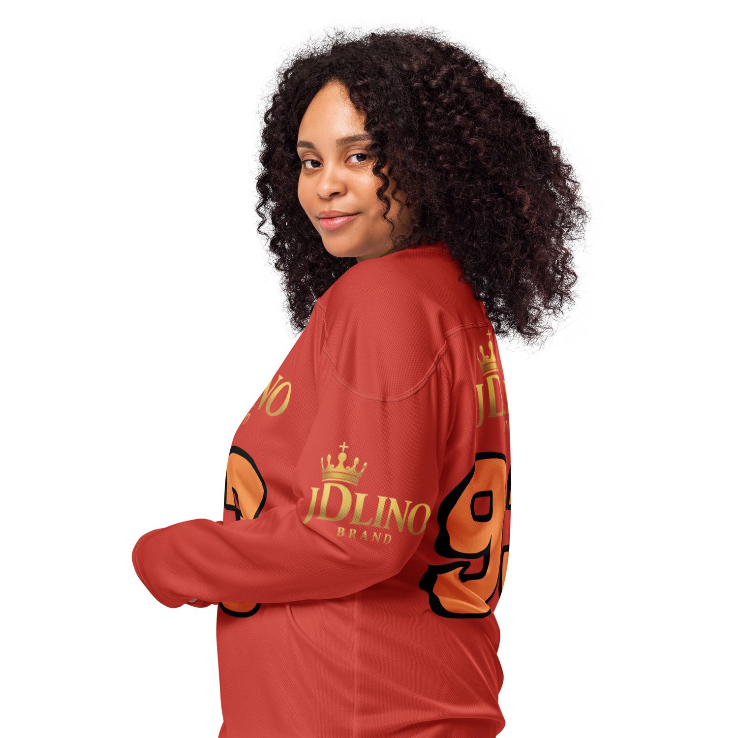 JDLINO BRAND R/G Unisex Recycled hockey fan jersey