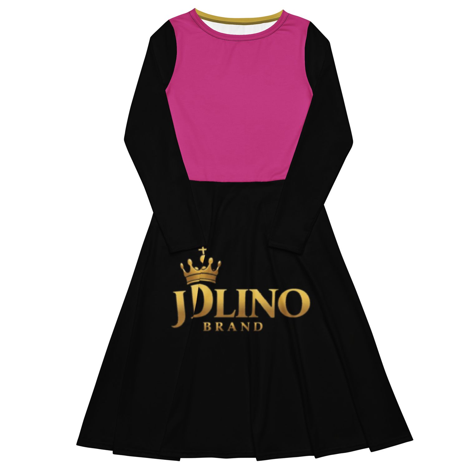 JDLINO BRAND P/G All-over print long sleeve dress