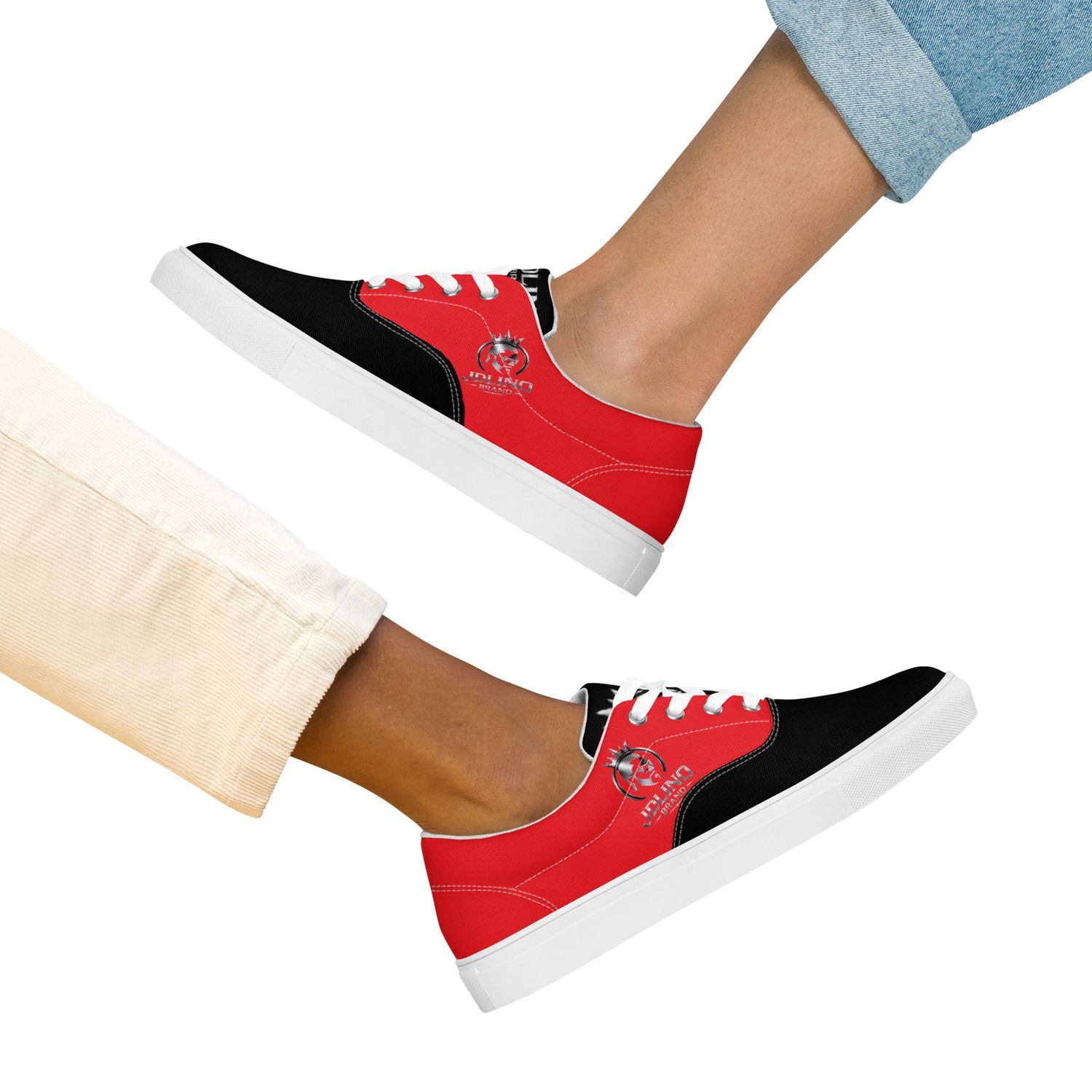 JDLINO BRAND R/BS Women’s lace-up canvas shoes