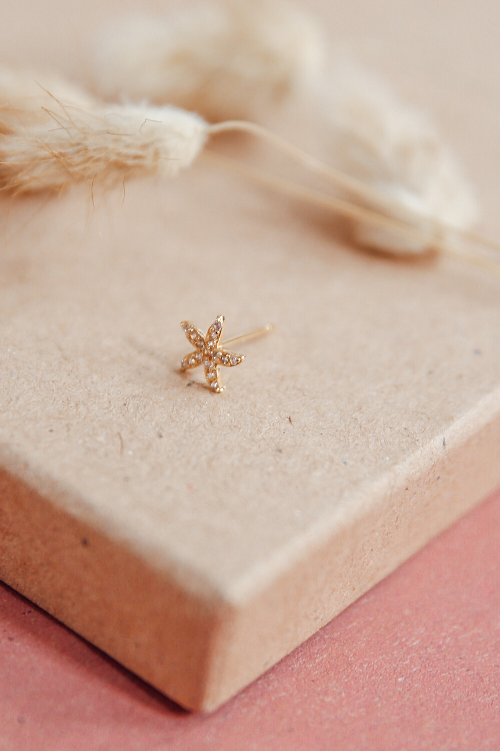 Earring Stud Flower Gold Earring Stud Flower Gold