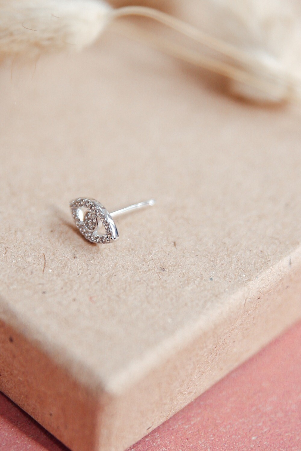 Earring Stud Eye Silver Earring Stud Eye Silver