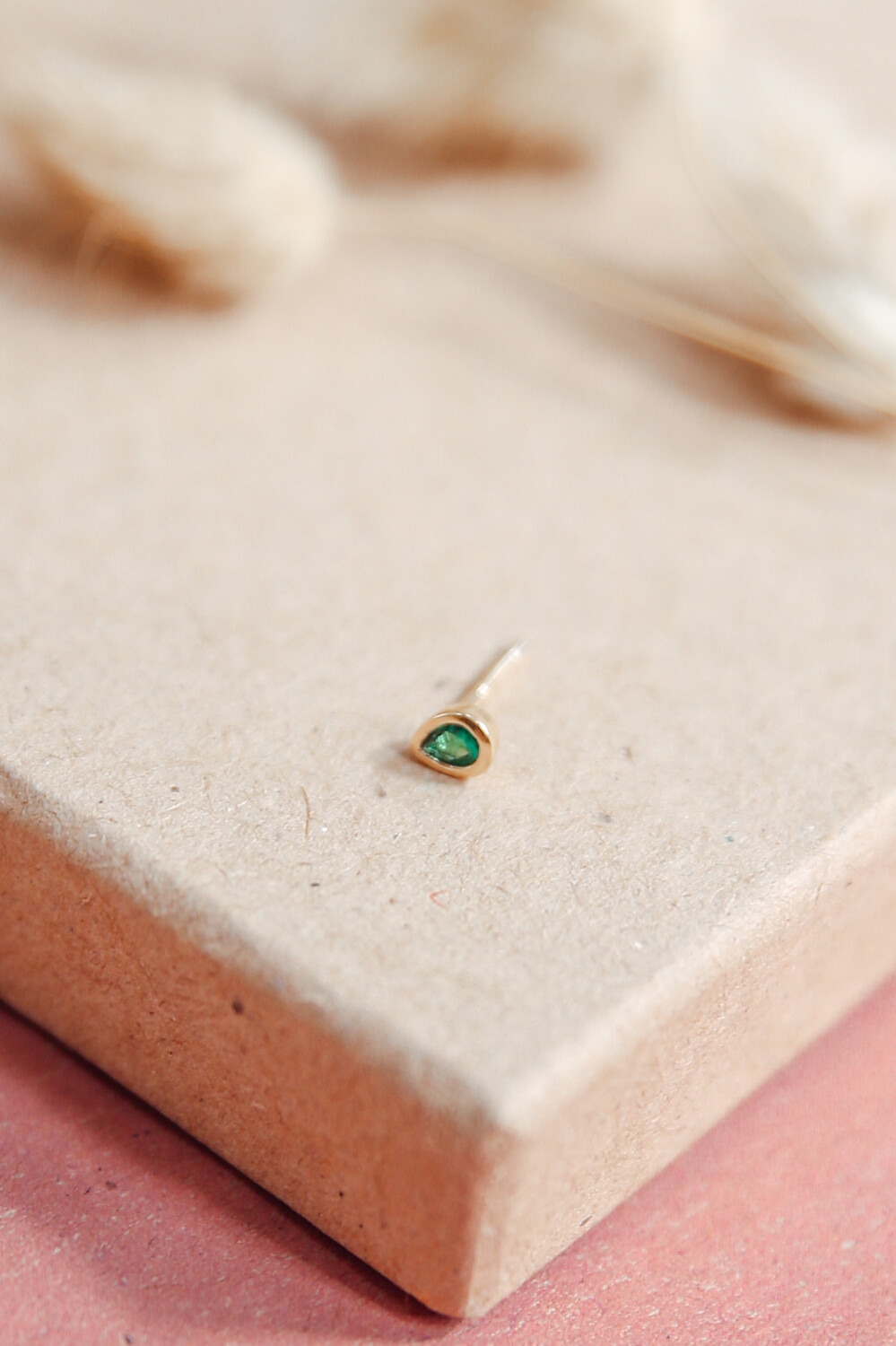 Earring Stud Stone Green Earring Stud Stone Green