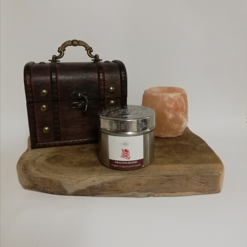 Green tree scented candle dragons blood