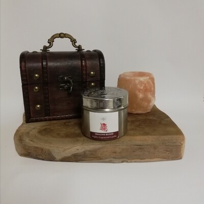 Green tree scented candle dragons blood