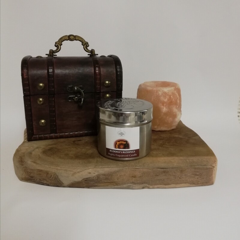 Green tree scented candle Buddha&#39;s blessing