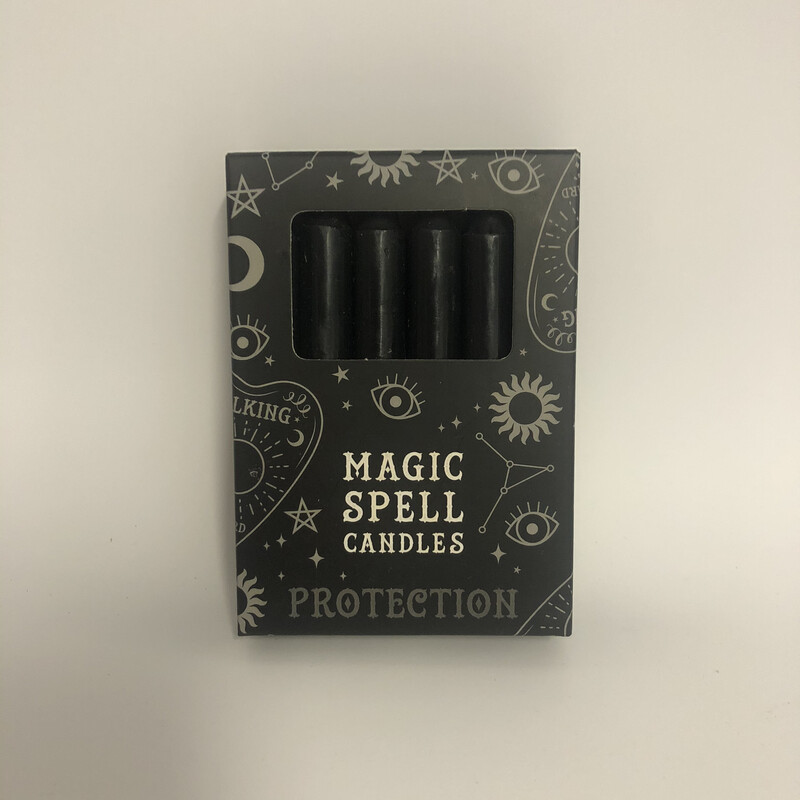 Spell kaarsen zwart bescherming