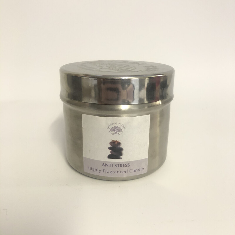 Green tree scented candle anti-stress