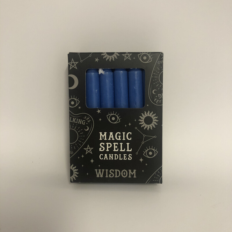 Spell kaarsen blauw wijsheid