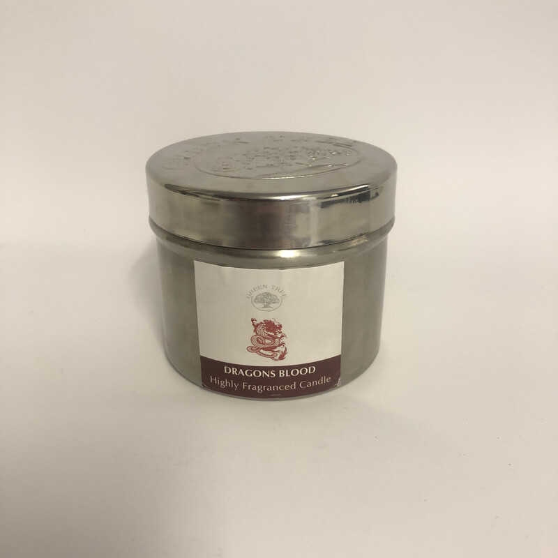 Green tree scented candle dragons blood