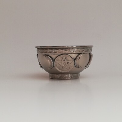 Tibetaanse wierookbrander/offerschaaltje nickel