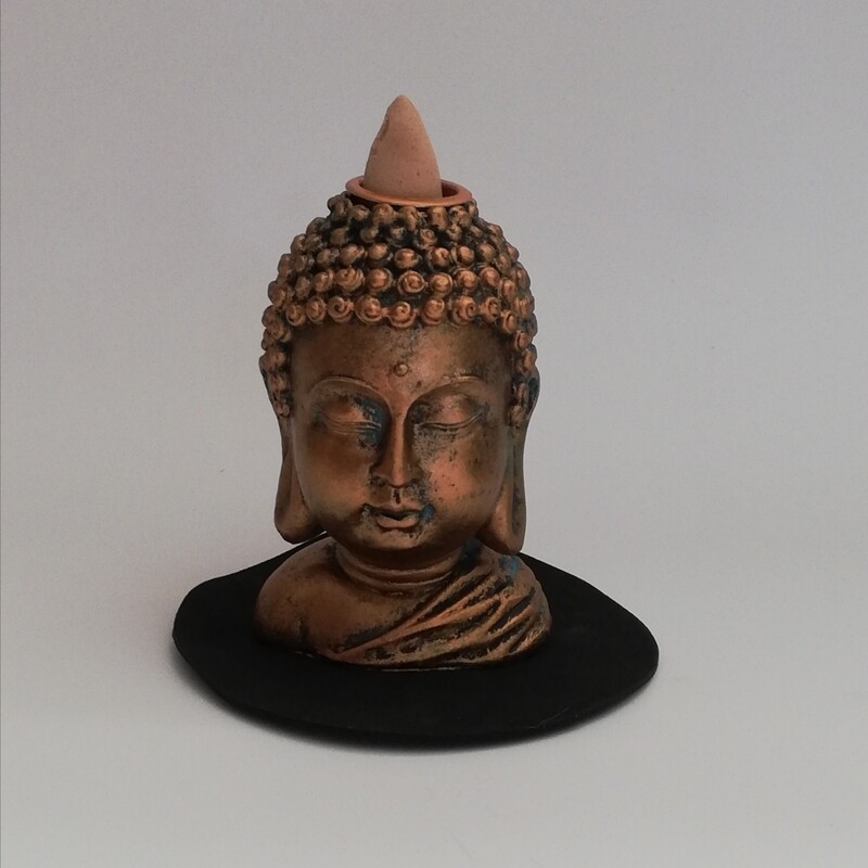 Bronze Boedha head backflow burner