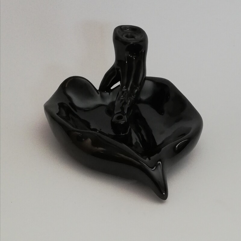 Leaf backflow incense burner