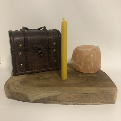 Ritual kaars 15 cm geel