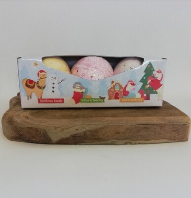 Set of 3 friends Christmas bruisballen