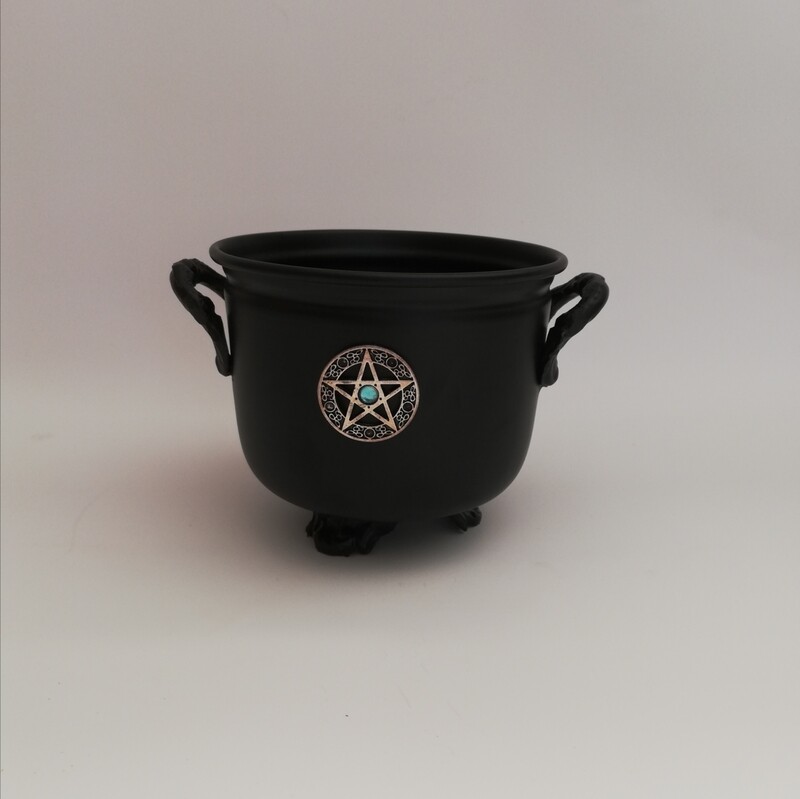 Metal cauldron pentagram