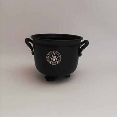 Metal cauldron pentagram