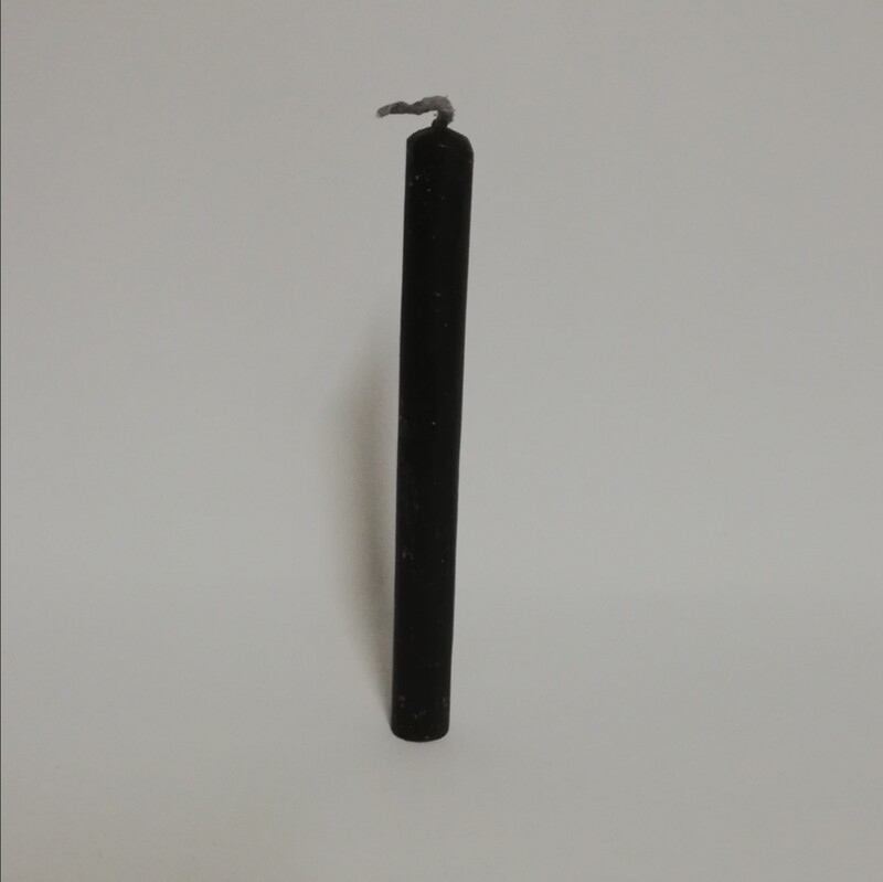 Ritueel kaars 15 cm zwart