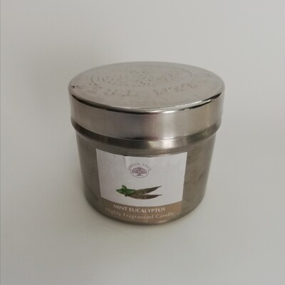 Green tree geurkaars Mint-Eucalyptus in blik