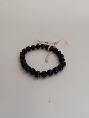 Blauwe Goudsteen armband 8 mm