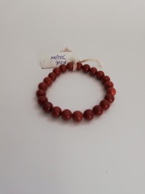 Red Jaspis armband 8 mm