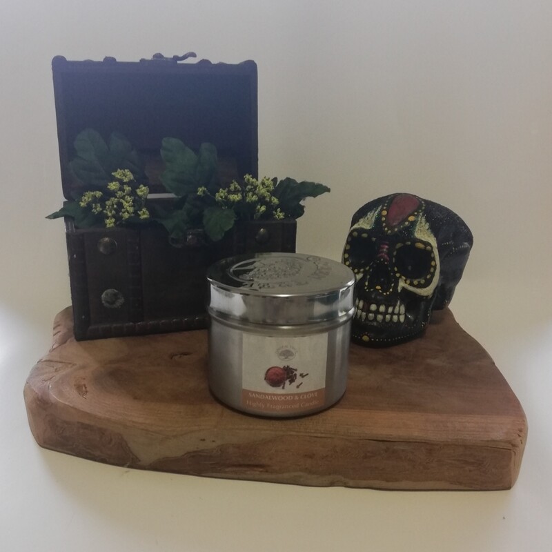 Green tree Sandalwood &amp; Clove geurkaars in blik