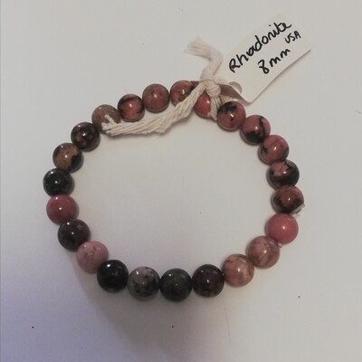 Rhodoniet armband 8mm
