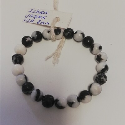 Zebra jasper armband USA 8 mm