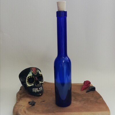 Glazen fles Opera blauw 200ml