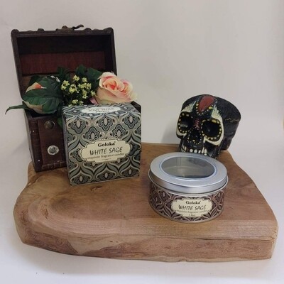 Goloka white sage geurkaars
