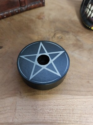 Spell kaarsen houder rond pentagram