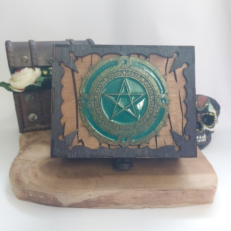 Resin pentagram opberg doos