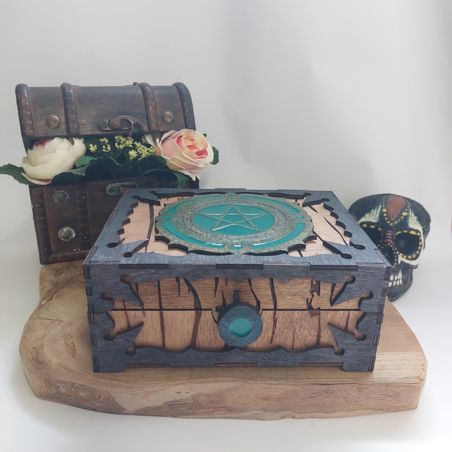 Resin pentagram opberg doos