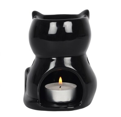 Zwarte kat olie brander