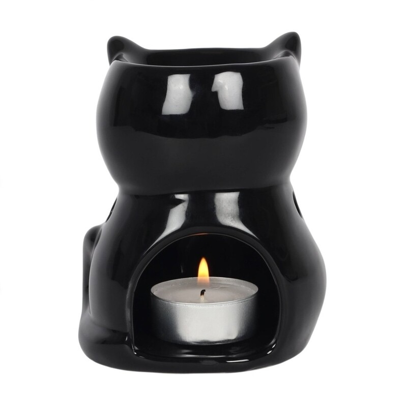 Zwarte kat olie brander