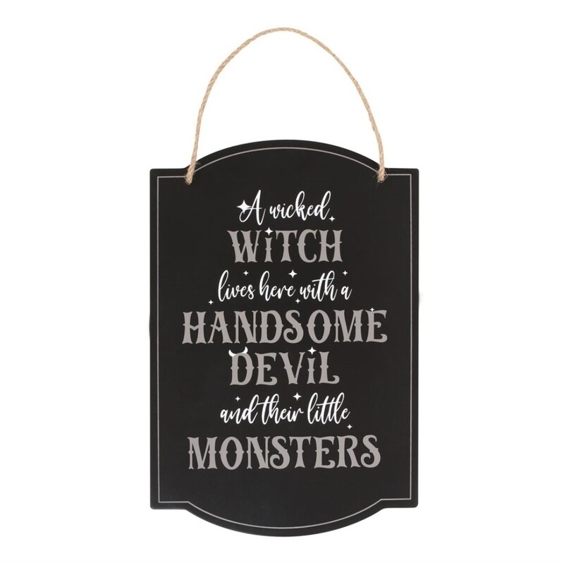 Wicked witch family hangbord