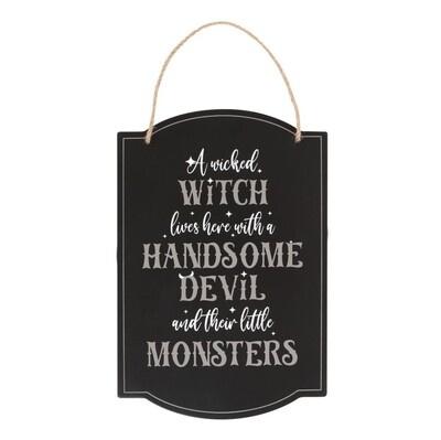 Wicked witch family hangbord