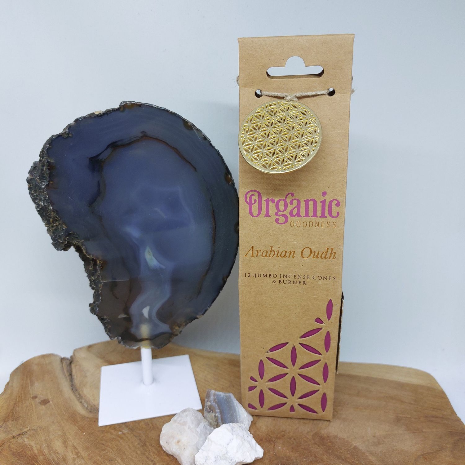 Organic goodness wierook kegels Arabian oudh met houder