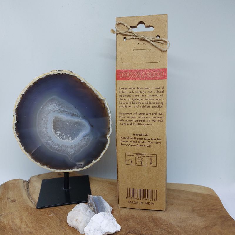 Organic goodness wierook kegel dragon blood met houder