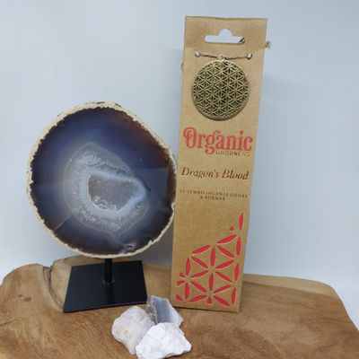 Organic goodness wierook kegel dragon blood met houder