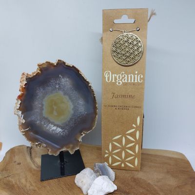 Organic goodness wierook kegels jasmijn met houder