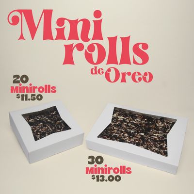 Mini Rolls de chocolate con Oreo