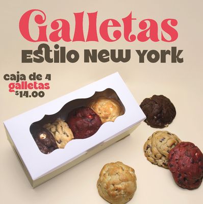Caja 4 Galletas Estilo New York
