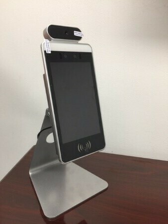 8" Temperature Sensor W/Facial Recognition Main Unit with Desktop mount Type 2