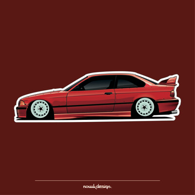 BMW E36 RED 12CM