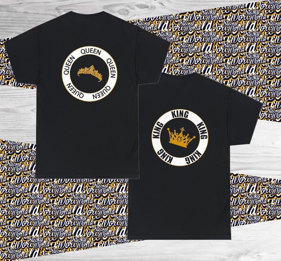 T-Shirt King & Queen Goud