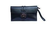 Black Clutch with Strap