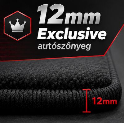 12mm Plüss Szövet EXCLUSIVE autószőnyegek